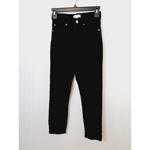 H&M jeans womens size 4 high rise skinny black stretch denim 26" Inseam